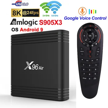 X96 Zraka Smart TV Box Amlogic S905X3 4GB 32GB 64GB Android 9.0 TV BOX 2.4 G&5G WIFI 1080P 8K 4K Set Top Box za podporo Plex X96MAX