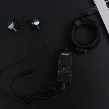 Xiberia MG-2 Pro Stereo Bas Gaming Čepkov s Snemljivo šumov Mikrofona, 4D Vibracije 7.1 Surround Stereo Zvok, Svetloba