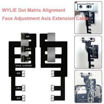 Za iPhone XS/XS MAX Kamera na Sprednji strani Obraz Ir Prilagoditev Os Poravnavo Podaljšek Kabla Z Dot Matrix Sajenje Tin Predlogo