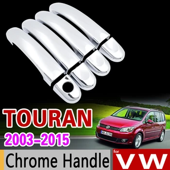 Za VW Touran 2003 - Krom Ročaj Kritje Trim Set za Volkswagen 2005 2007 2009 2011 2013 Pribor Nalepke Avto Styling