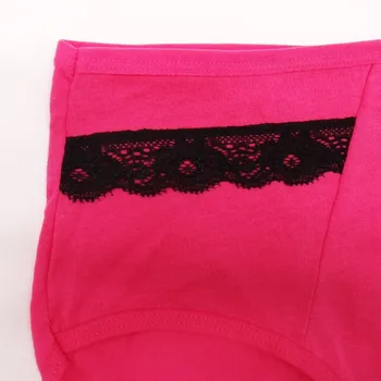 Ženske Bombažne Čipke Mozaik Hlačnic Moda Dihanje Perilo, Spodnje hlače Seksi Žensk Mid-dvig spodnje Perilo Intimates (4pcs/veliko)