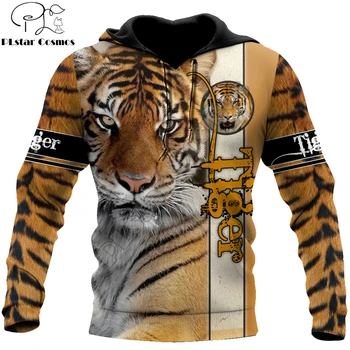 Živali Lepa Ljubezen Tiger 3D Vsem Natisnjeno Unisex Deluxe Moški pulover s kapuco Zip Majica Puloverju Športna Jakna Trenirke DW0288