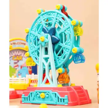 1:12 Ferris Wheel Zabaviščni Park, Gozd, Živali Družino Piratske Ladje Model Set DIY Vijak Skupščina Igra Hiši Model Igrača Otrok Darilo
