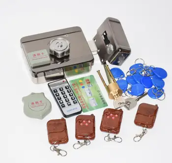 1 2 3 4 daljinske upravljalce elektronsko ključavnico, komplet DC12V integrirano RFID kartice, elektronska vrata, vrata ključavnice za branje &vrtljivo odpiranje