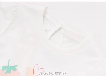 1-7Y Bebe Otroci Otrok Obleke Obleke Bombaž 2020 Poletje Baby Girl Obleke, Kompleti Natisniti Tee Vrhovi T-shirt Hlače 2pc Dekleta Določa