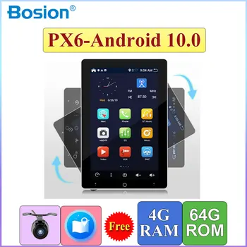 1 din Android 10.0 avto multimedijski predvajalnik universal radio stereo GPS navigacija 10.1 palčni Vrtljiv Zaslon 4G 64GB