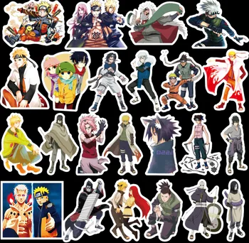 100 kosov Anime Naruto nalepke za Steno dekor hladilnik, motorno kolo, Kolo, laptop, avto, risanka nalepke slika igrače