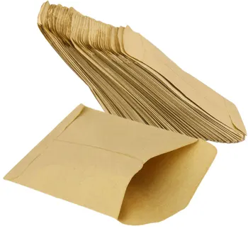 100 kozarcev Tele Papir Darilo Candy Bag Lepilo Prigrizek Kraft Papir za Vreče svate Bife Shranjevanje Sladkarije Pakiranje Blaga