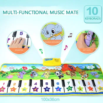 100x36cm Velik Glasbeni Mat Igrače, Klavir Igrača Tambor Infantil Brinquedos Glasba Mat Otroci, ki so Izobraževanje, Učenje Glasbe Mat Za Otroke