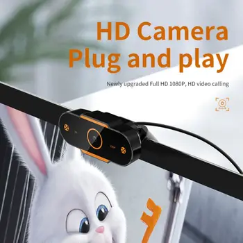 1080P HD Webcam Spletna Kamera Vgrajen Mikrofon Samodejno Ostrenje 90 ° Zorni kot Webcam Full Hd 1080p Camara Spletni Par Pc