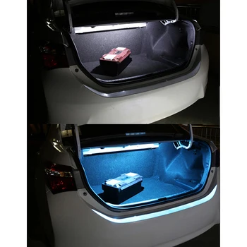 10Pcs Bela Canbus led notranja luč Paket Komplet za Hyundai Elantra MD UD 2011 - led Zemljevid Dome Trunk registrske Tablice svetlobe