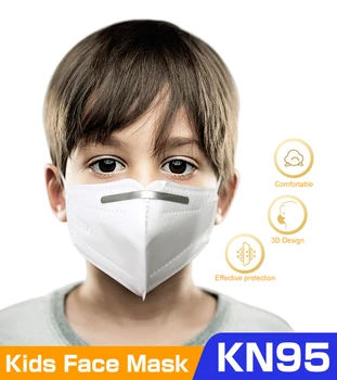 10pcs CE FFP2 Otrok Masko Varnost Respirator Zaščitna Otrok Obraz KN95 Maske Usta Dustproof Reuseable Fantje in Dekleta Maske