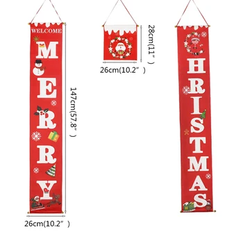 115*40 cm Vesel Božič Bannr Božič Garland za Dom Noel Verandi Prijavite Okraski Navidad Božič Natalne Novo Leto 2021 Dekoracijo