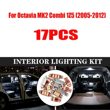 18X Canbus Avtomobilske LED Lučka za Notranje zadeve Dome Zemljevid Luči, Žarnica Komplet za Skoda za Octavia 1 2 3 MK1 MK2 MK3 Limuzina Combi 1996+