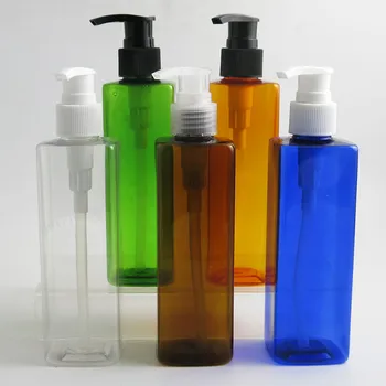 20 X250ml Vžigalnike PET Plastike losjon črpalka Steklenico 8 oz HIŠNE Rumena Modra Jasno Rdeča Bela Zelena Krema Šampon Izdajanje Posode