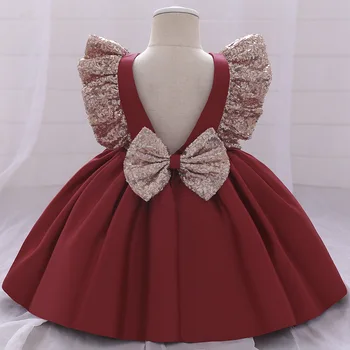2020 Božič Nova Moda Otroke, Oblačila Deklet Trdno Obleko Poročno Obleko Za Dekle Elegantno Princesa Obleko Za 0-5 Let
