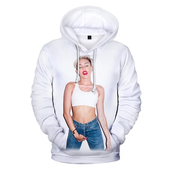 2020 Miley Cyrus Hoodie 3D Ženske Majica z Dolgimi Rokavi Moški pulover s kapuco Harajuku Ulične Trendovski Stil Plus Velikost Oblačila