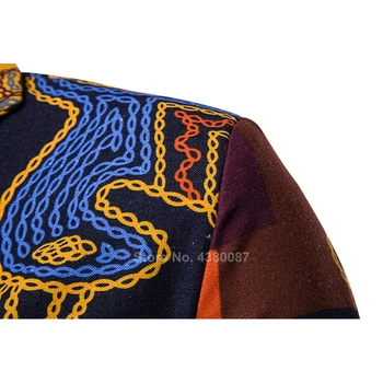 2020 Novice Afriška Oblačila, Moški Suknjič Jeseni Poln Rokav Dashiki Tiskanja Plašč Bazin Riche Afriške Obleke za Ženske/moške Mode