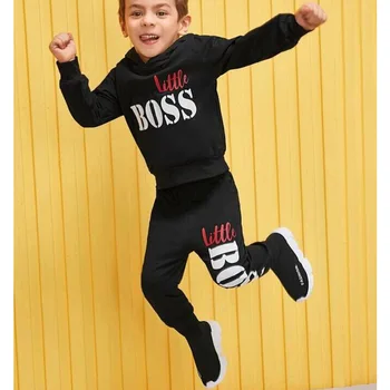2021 Pomlad Nove Vroče fantovske Obleke Otrok Dolgo sleeved Hooded Sweatershirt + Hlače Oblačila Otroci Trenirko Jeseni Outwear Set