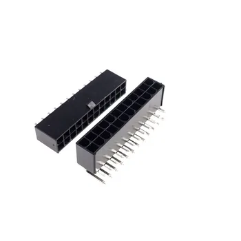 20pcs Black 4.2 mm Motherboard 24 pin Moški Glavi Pin Mainboard CPU Power Priključek PCB Skozi Luknjo v Trdni terminal 24Pin