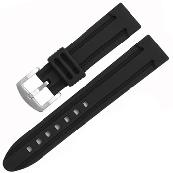 22 mm 24 mm 26 mm Silikonski Watch Pasu Trak Šport Mehko Potapljanje Gume Ura Watchbands Za DW Garmin Huawei Honor Samsung Armani