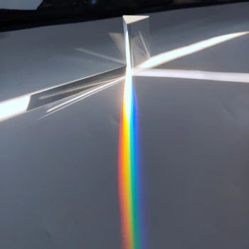 25x25x80mmTriangular Prizmo BK7 Optični Fizika Poučevanja Refracted svetlobnega Spektra Mavrice Prizme Stekla Otroci, Učenci predstavijo