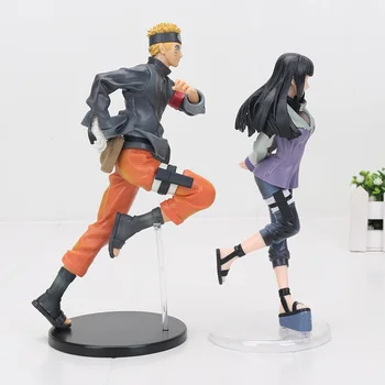 2pcs/set Anime Naruto Shippuden Naruto Uzumaki Hyuuga Hinata PVC Akcijska Figura, Zbirka Model Igrača 19-24 cm