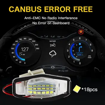2pcs/set Canbus LED Številko registrske Tablice Lučka Lučka za Napako Brezplačno Bela 6500k za Acura RL TSX RDX Honda Civic, Accord