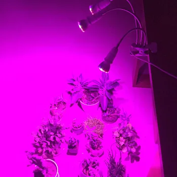 3 glavo led grow light rastlin cvet raste celoten spekter žarnice E27 zaprtih Hydroponics 28 led lučka growbox Cvet UV IR