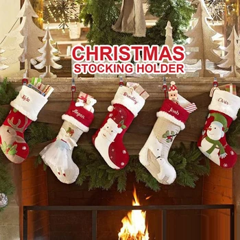 3pcs Naselitve Božič Nosilec za Obešanje Kavlji Zaponke Kamin Mantel Samolepilni Obešalnik za Božično zabavo Ornament