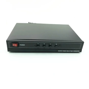 4 Pristanišča 6 Izhod Kompozitni 3 RCA Video in Avdio AV Preklopnik Switch Box Izbirno 4 V 6 od 4x6 4in 6out za HDTV LCD DVD VSW4P6