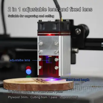 40W Modul Laser CNC Lasersko Glavo 450nm TTL Modul Nastavite za Laserski rezalni Stroj Graverja Lesa Rezalno Orodje