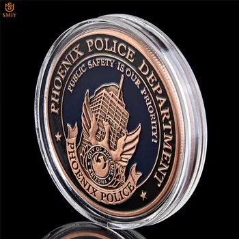 5Pcs/Veliko ZDA Phoenix Policijske Agencije Nadangel St. Michael Bronasto Žeton Kovinski zbirateljskih Kovancev