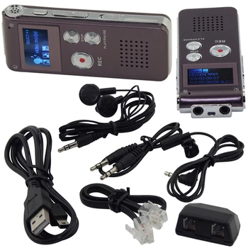 8GB Snemalnik zvoka USB Strokovno 30 Ur Dictaphone Digitalni Zvok/Sound/Snemalnik Z WAV, MP3 Predvajalnik Glasbe