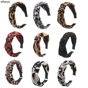 9pcs/Veliko 2020 NOVE Modne Leopard Ženska Hairband Vroče Prodajo Vozlane Poletje Bombaž Glavo za Dekleta DIY Party Dodatki za Lase