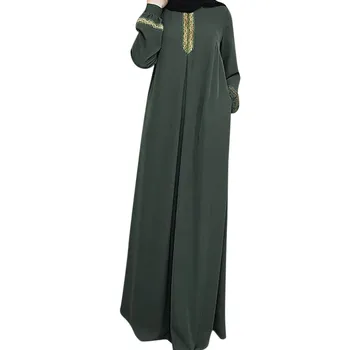 Abaya Za Ženske Lady Velikosti, Natisnjeni Muslimanskih Dolgo Priložnostne Rokav Obleka Priložnostne tam kaftan Dolgo Obleko Plus Velikost Abaya a502