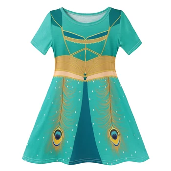 Aladdin Cosplay Dekle, Princesa Obleko gor Jasmina Kostum Indijski Ples Trebuh Telovnik in Hlače Dan Otrok Jasmina Stranka Nositi Obleko