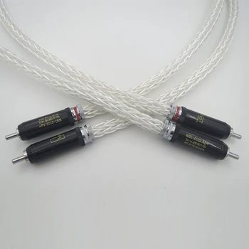 Ameriški Kimber Campbell 8AG eno crystal srebro RCA audio signal kabel Z WBT RCA Vtič ojačevalnik avdio Kabel