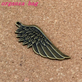Angel s krili Čare Obeski 50Pcs/ veliko 22x56mm Antične bronaste Zlitine ewelry DIY Fit Zapestnice Ogrlica, Uhani A-306