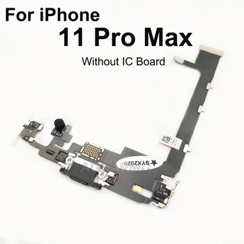 Aocarmo Za iPhone 11 Pro Max Polnjenje prek kabla USB Vrata za Polnilnik Dock Priključek, Priključek za Mikrofon, Priključek za Slušalke Flex Kabel Z IC Odbora