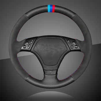 Auto Pletenic Na volanu Kritje za BMW E36 E46 E39 Ročno Sešijejo Notranja Oprema Avto Pletenic Volan Pokrov