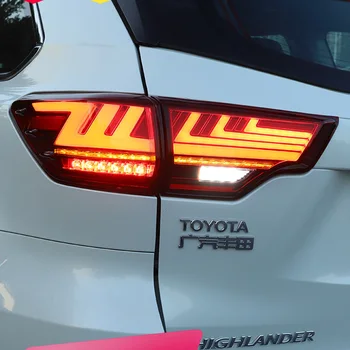 Avto LED zadnje luči Zadaj za Meglo Za Toyota Highlander 2016 2017 2018 Rep Svetlobe Nazaj Lučka Zavorna Luč Reflektor