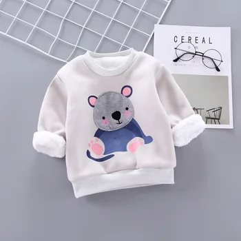 Baby Dekleta Topla Oblačila Pozimi Otrok Fantje Oblazinjeni Puloverju s Kapuco Otroci Oblačila za Dojenčka, Malčka Fant Sweatshirts Koala T-shirt