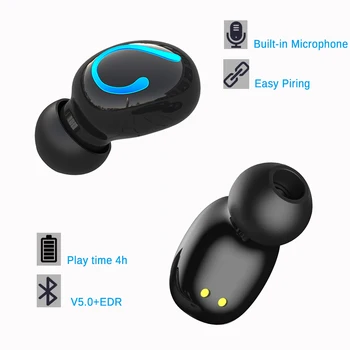 Bluetooth 5.0 Slušalke Športne Slušalke z 1500mAh Moči Banke Auriculares Bluetooth Inalambrico Mini V Uho Čepkov za iPhone