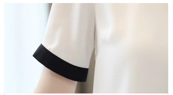 Blusas mujer de moda 2021 Kratkimi rokavi ženske majice urad belo bluzo ženske šifon bluzo, womens vrhovi in bluze 3899 50