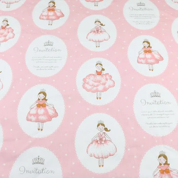 Bombažne Tkanine Krpo Mozaik Tkanin, ki Jih Meter Tkanine Za Šivanje Za Krpanje Fairy Princess Pink 50*160 cm D20