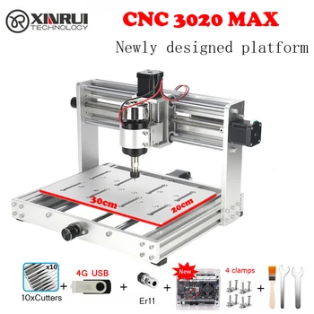 CNC 3020 pro MAX GRBL nadzor 200w 3 Osi DIY pcb Rezkalni stroj Lesa Usmerjevalnik podpira lasersko graviranje