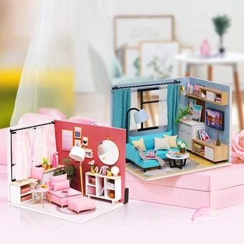 Cutebee Lutka Hiša Pohištvo Miniaturni Lutke DIY Miniaturne Hiše Soba Casa Igrače za Otroke DIY Lutke H17-3