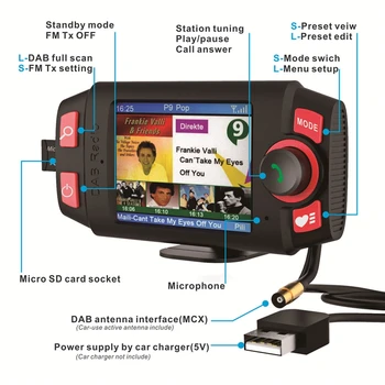 DAB-C8 Digitalnih Radijskih Barve Sn Radijski Sprejemnik FM z Bluetooth Pretakanje Glasbe Predvajalnik