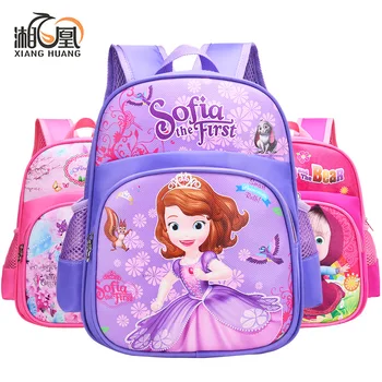 Disney princesa risanka nahrbtnik Zamrznjene dekle primarni vrečko za šolo otrok breme zmanjšanja vrtec guardian nahrbtnik, torbico
